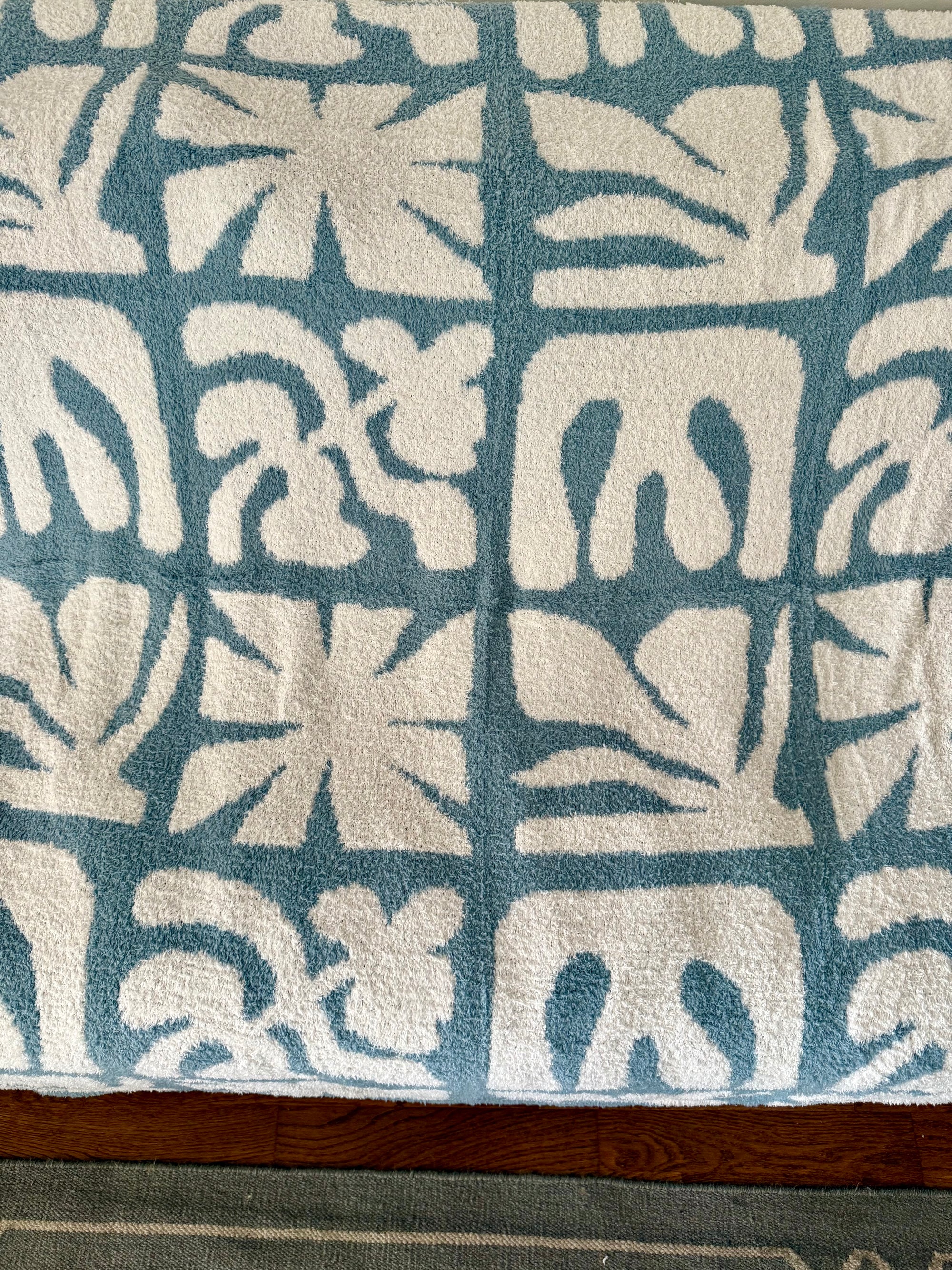 Lanai Plush Throw - Slate Blue