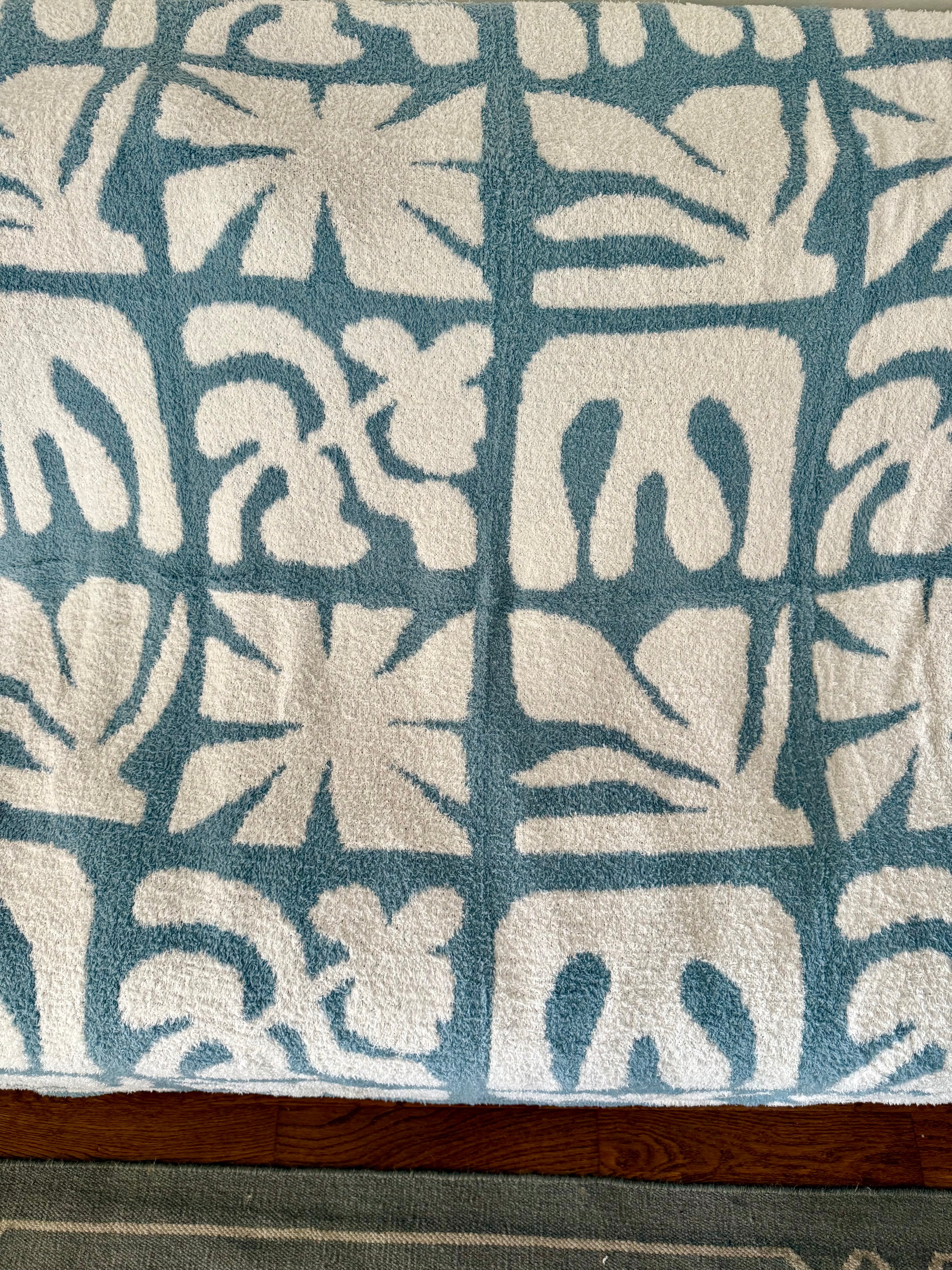 Lanai Plush Throw - Slate Blue