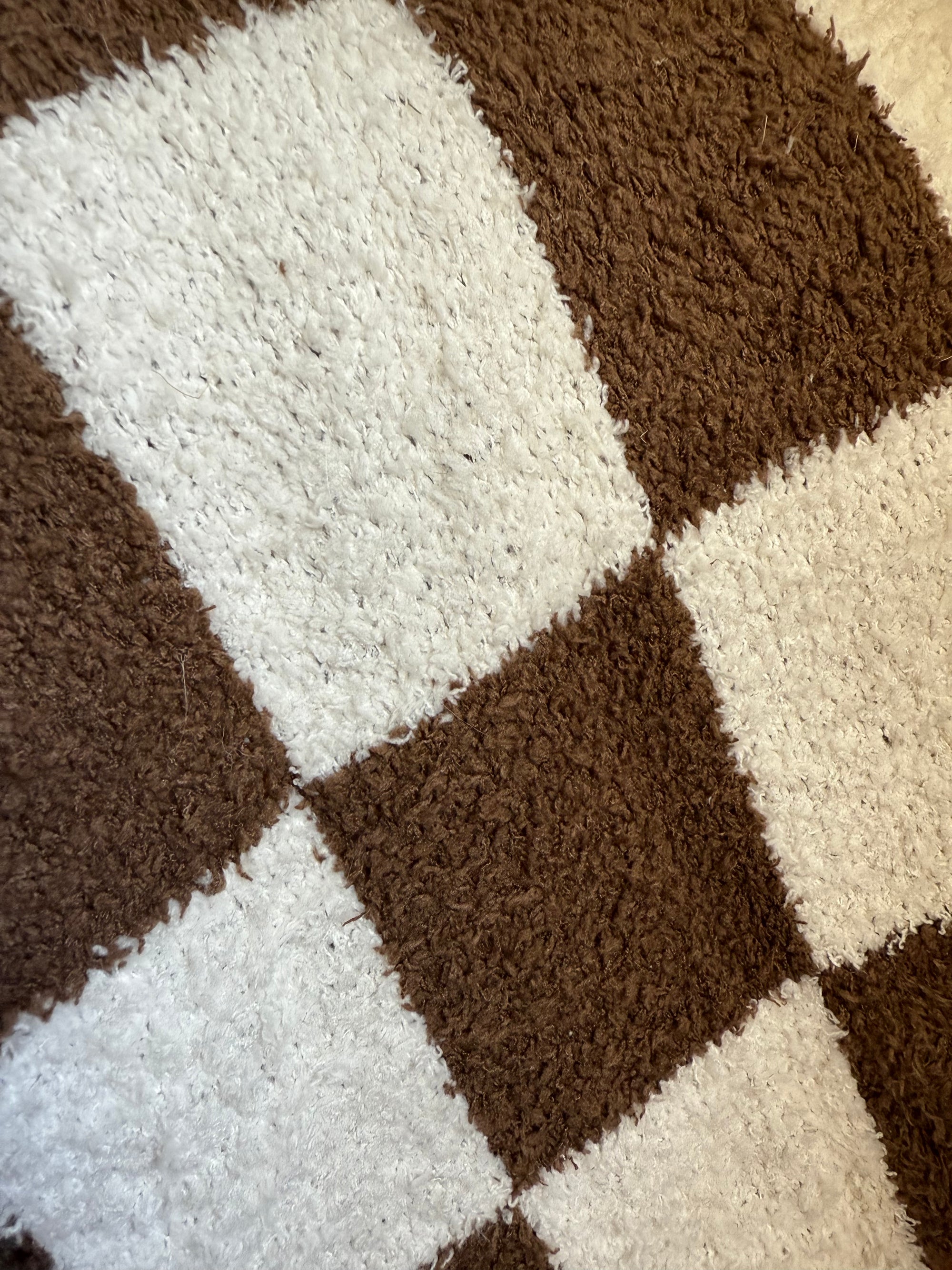 Checker Plush Throw - Classic Brown