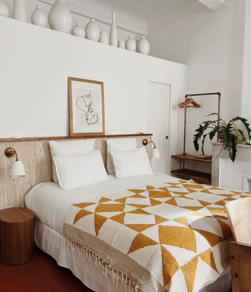 Patchwork Sun Gold Blanket