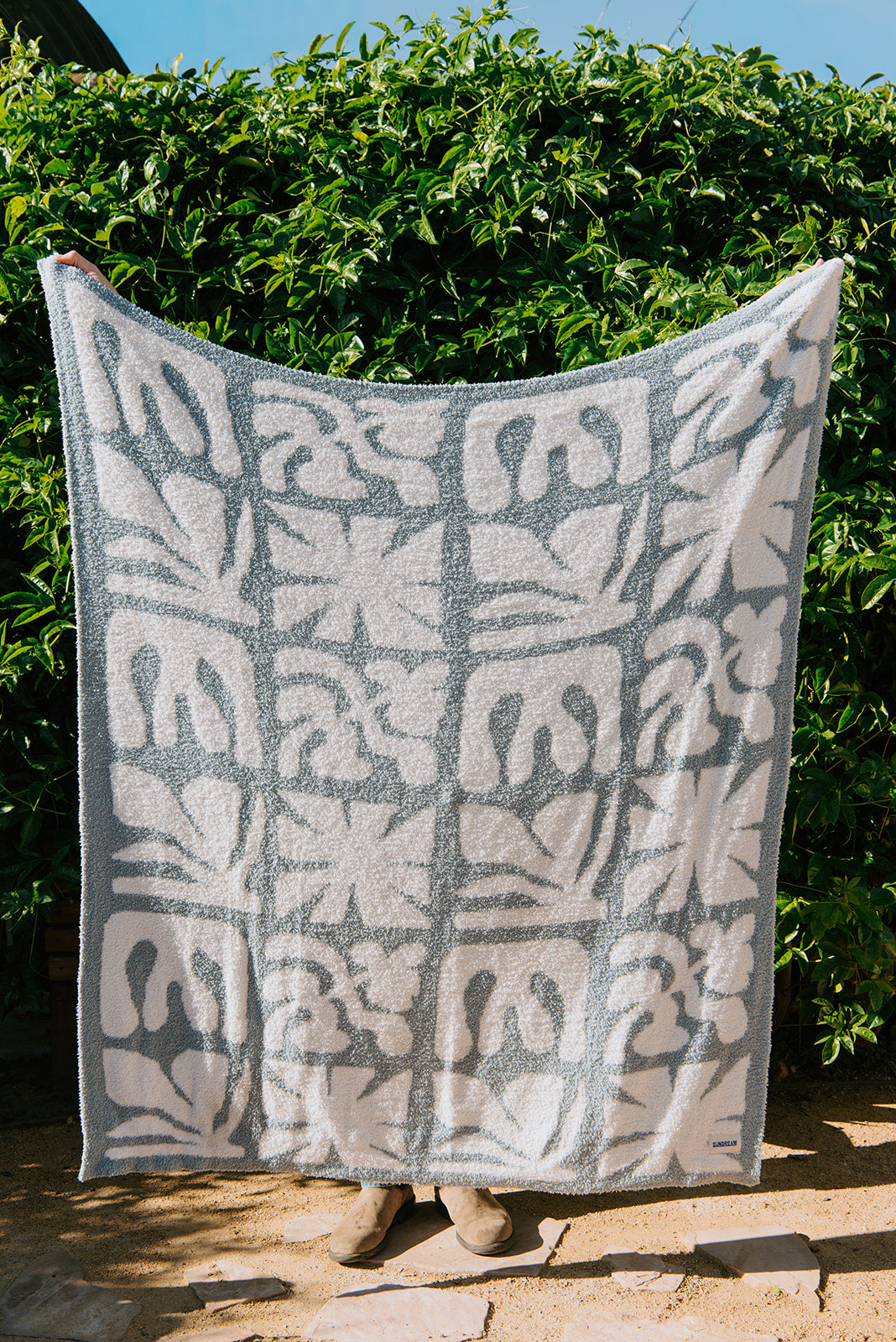 Lanai Plush Throw - Slate Blue