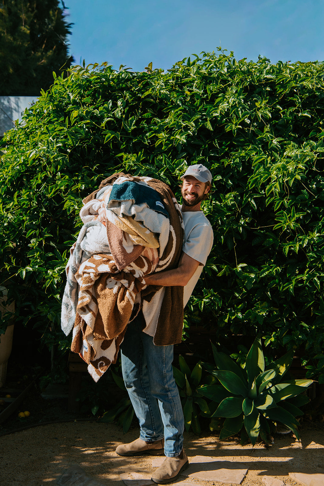 Shoreline Plush Throw - Slate Blue
