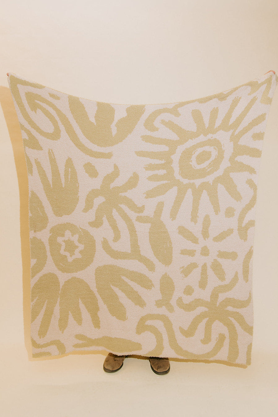 Flora Plush Throw - Sage