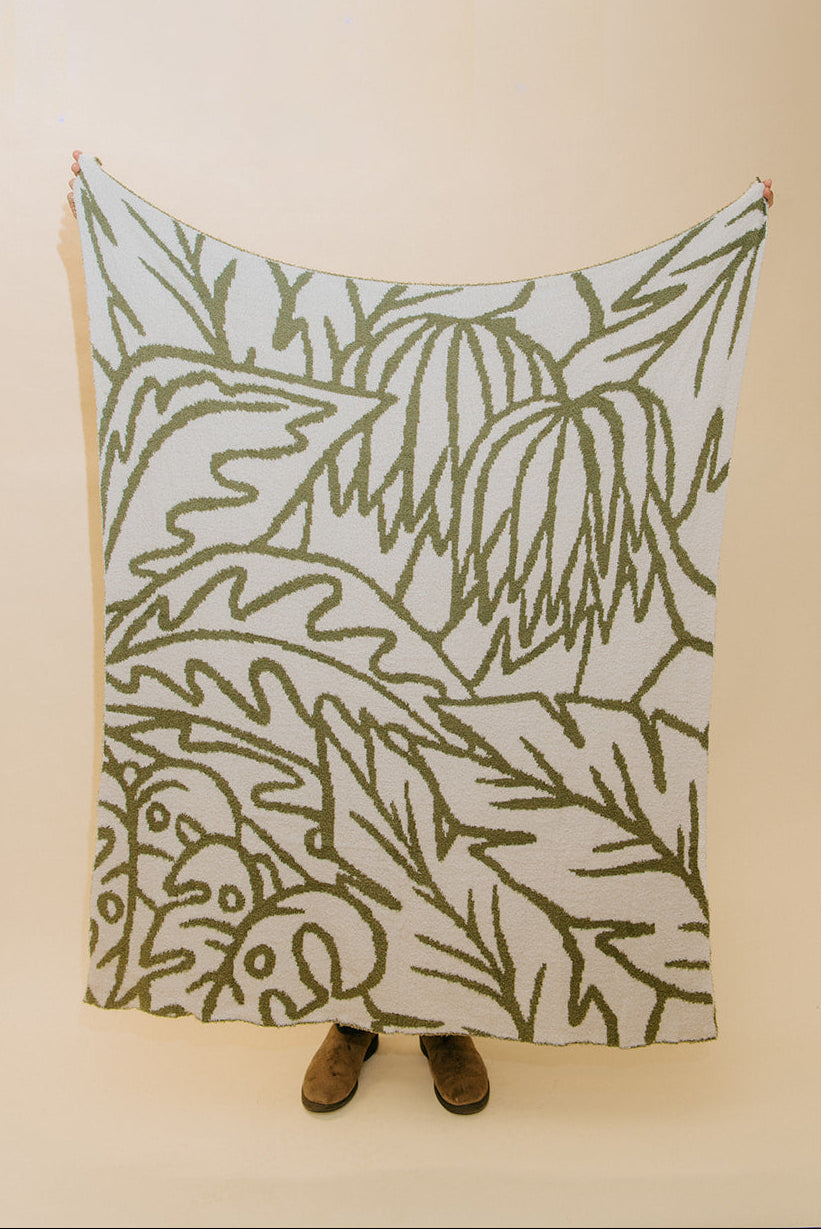 Canopy Plush Throw - Vintage Green
