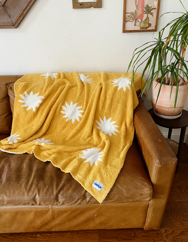 Sun Plush Throw - Marigold